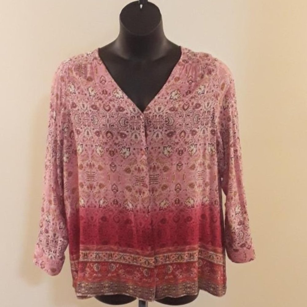 Simply Emma Blush Ombre Blouse